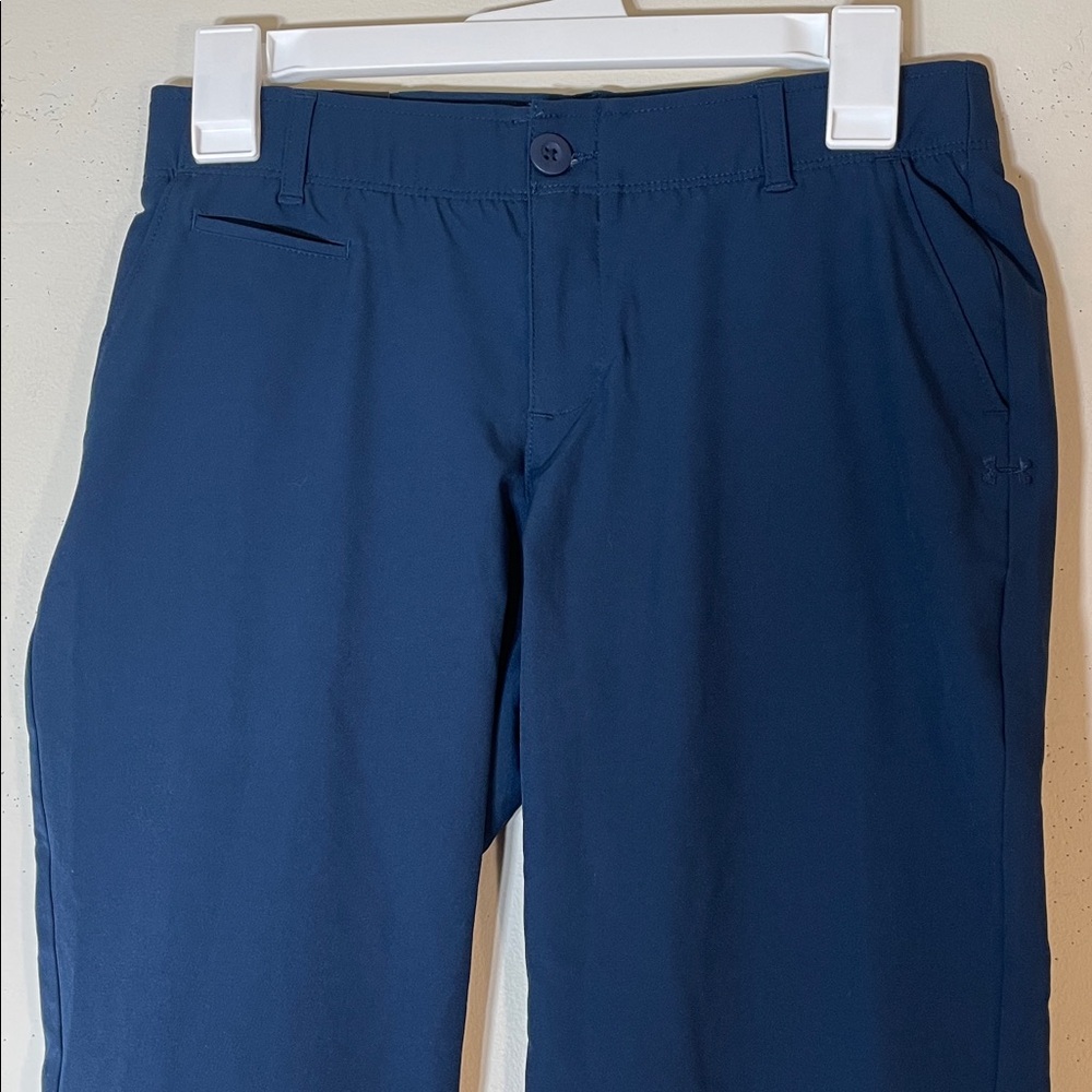 Under Armour Women's Straight Leg Pants - Navy Blue - Picture 3 of 9